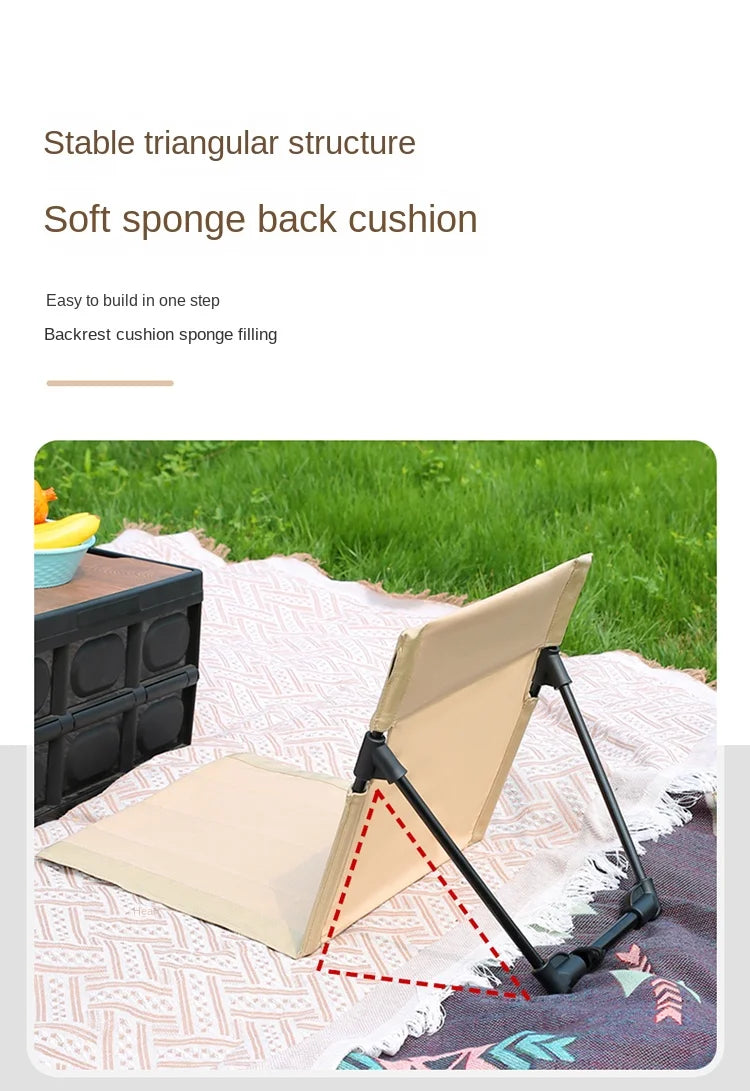 TARKA Camping Single Lazy Chair Park Backrest Relaxing Chairs Lightweight Folding Chairs Outdoor Foldable Beach Picnic Chairs