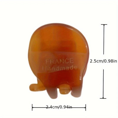 Mini Acetate Hair Claw Set Small Cute Elegant Secure Grip - Smarsty