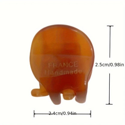 Mini Acetate Hair Claw Set Small Cute Elegant Secure Grip - Smarsty