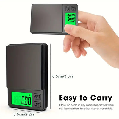 Precision Pocket Scale 1000g X 0.1g - Digital Gram, Food, Jewelry, Ounces/Grains Scale with Backlit LCD - Mini Scale for Travel - Smarsty
