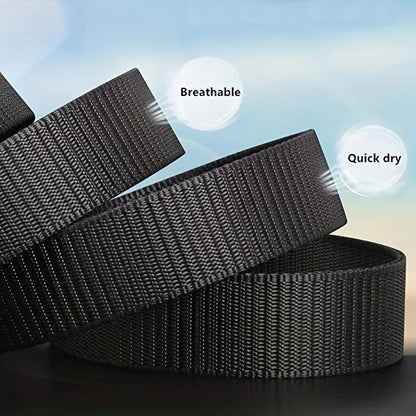 Nylon Tactical Belt with Automatic Buckle Comfortable Lightweight - Smarsty