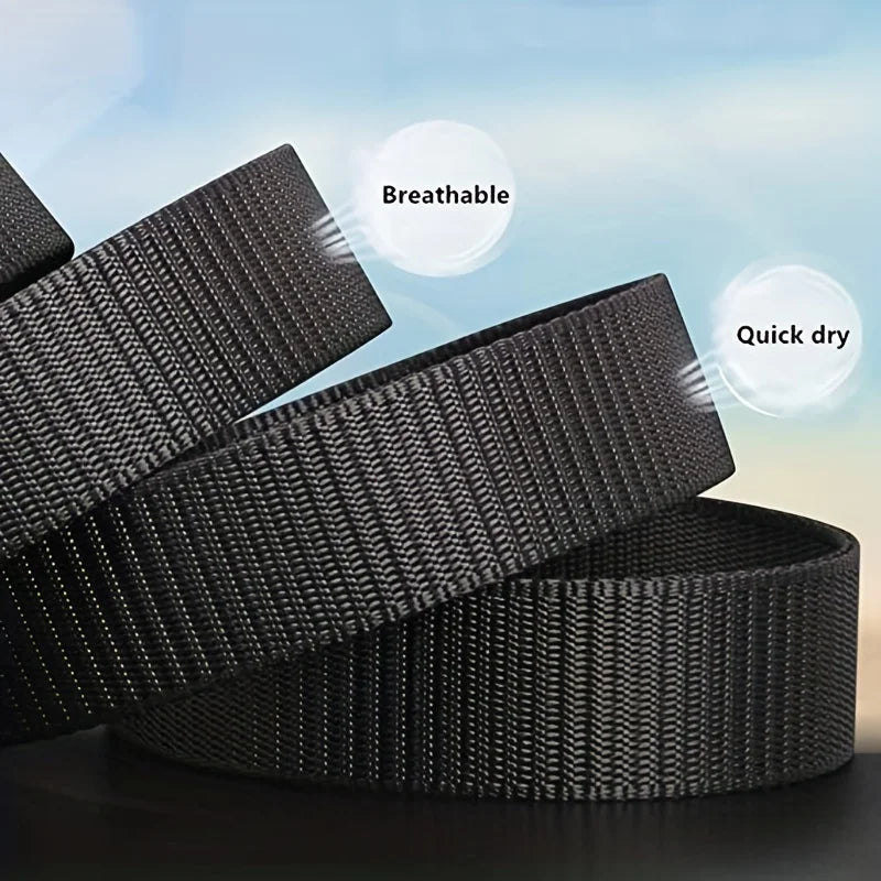 Nylon Tactical Belt with Automatic Buckle Comfortable Lightweight - Smarsty