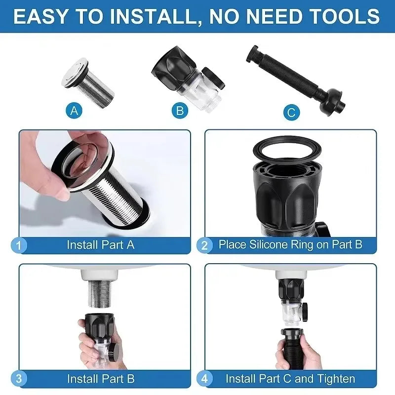 Flip Top Anti-Odor Drain Pipe Set for Kitchen and Bathroom - Smarsty