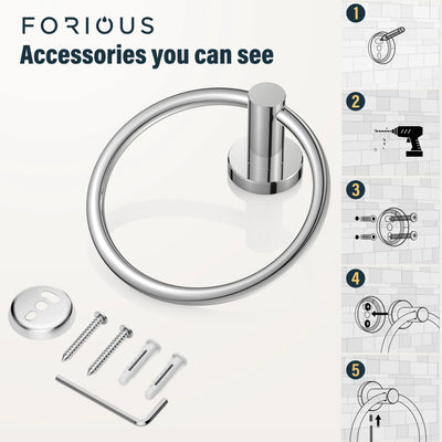 Modern Stainless Steel Towel Ring for Easy Storage - Smarsty