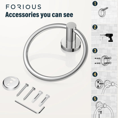 Modern Stainless Steel Towel Ring for Easy Storage - Smarsty