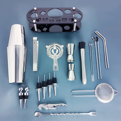 Boston Cocktail Shaker Set with 13 to 22 Bar Tools - Smarsty