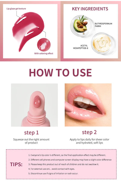 Moisturizing Lip Glaze Oil for Hydrated Lips - Smarsty
