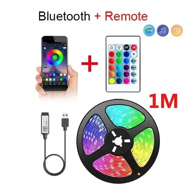 Smart LED Strip Lights with Bluetooth Control for Home Decor - Smarsty