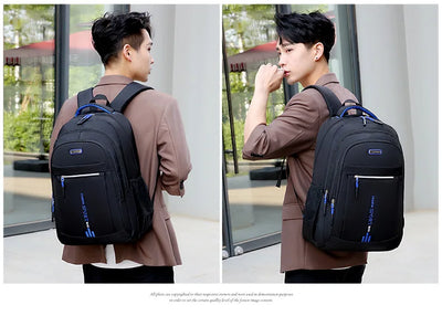Men's Backpacks Oxford Waterproof Rucksack Business Computer Bag Casual Travel Backpack Senior High School Student Schoolbag - Smarsty