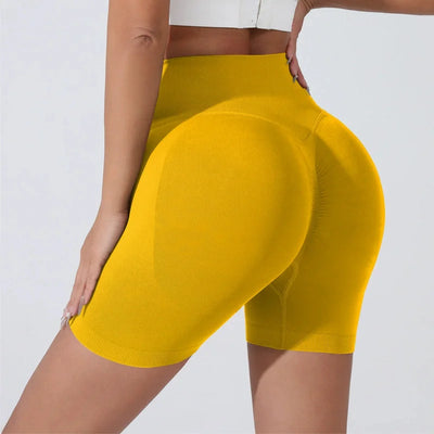 Peach Hip Lifting Sports Shorts Women High Waist Belly Slimming Running Training Quick-drying Trousers Tight Three-point Shorts - Smarsty