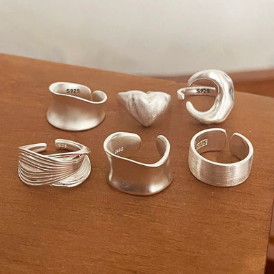 925 Sterling Silver Minimalist Ring Set for Women - Smarsty