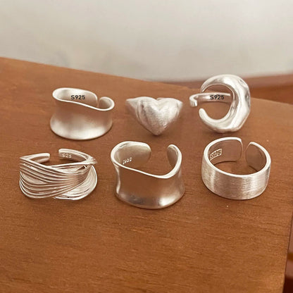 925 Sterling Silver Minimalist Ring Set for Women - Smarsty