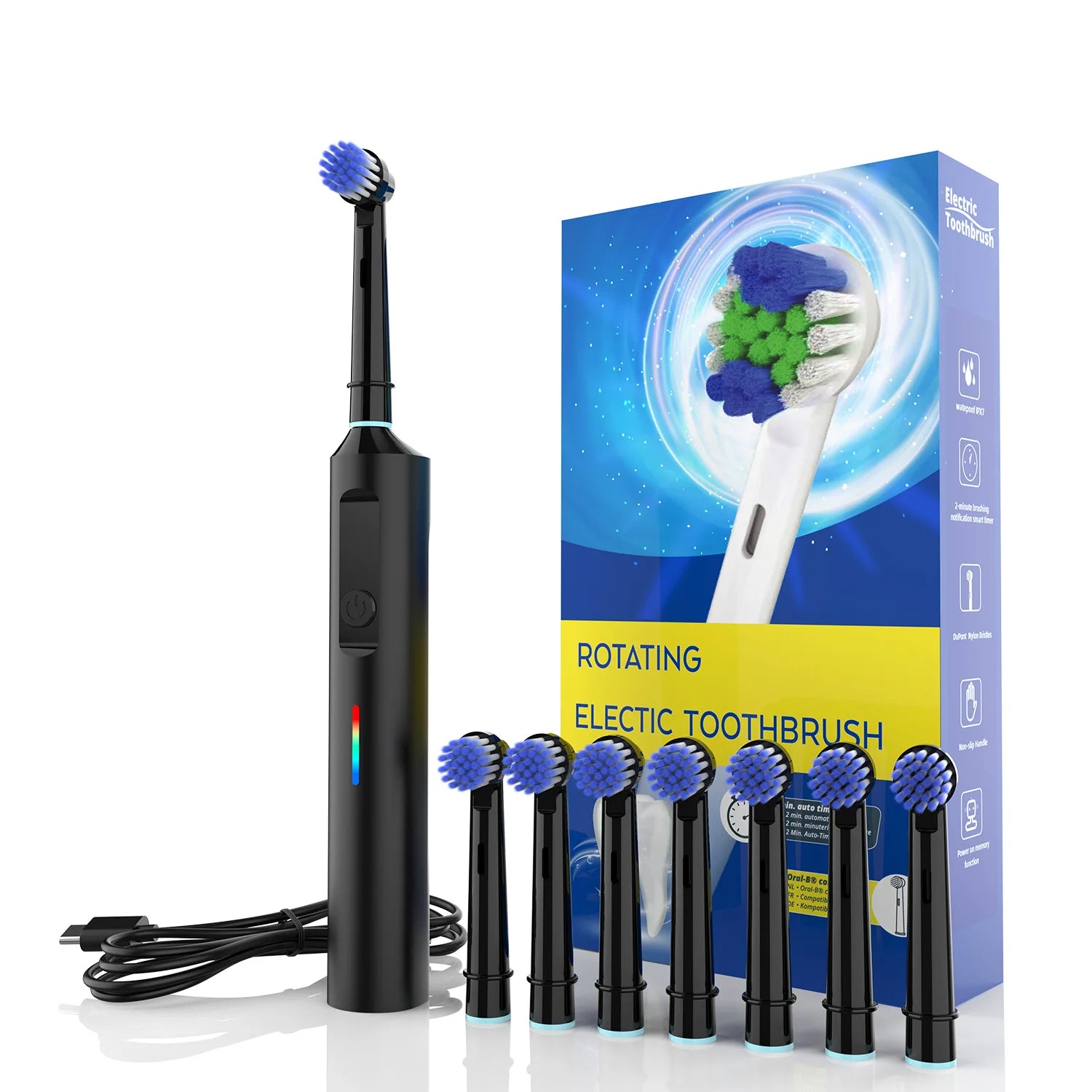 Smart Rotating Electric Toothbrush with Multi-Speed Cleaning - Smarsty