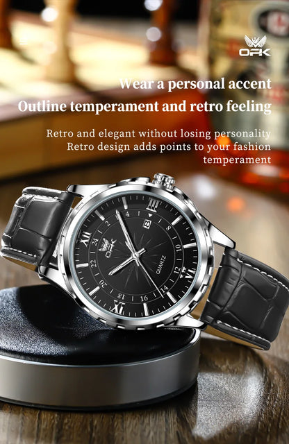 OPK Steel Belt Dual Calendar Men's Quartz Watch - Smarsty