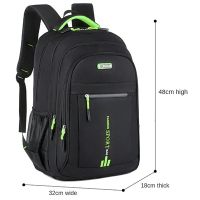 Men's Backpacks Oxford Waterproof Rucksack Business Computer Bag Casual Travel Backpack Senior High School Student Schoolbag - Smarsty