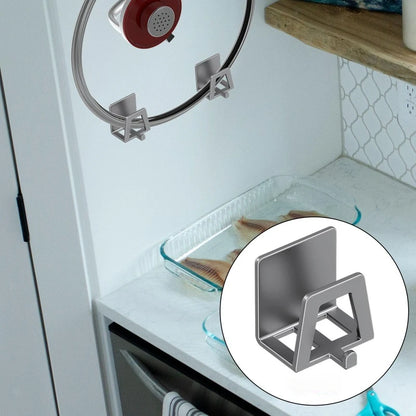 Kitchen Sponges Holder Carbon Steel Sink Sponges Drain Drying Rack Pot Cover Rack Self Adhesive Storage Holder Kitchen Organizer