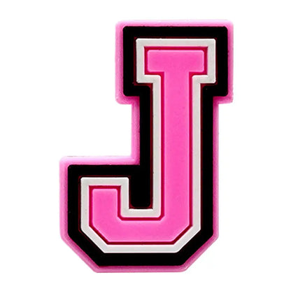 Pink Letter Shoe Charms for Crocs Accessories Women Clogs Pins Men Badge Kids Jeans Girls Decorations Buckle Shoes Accessories