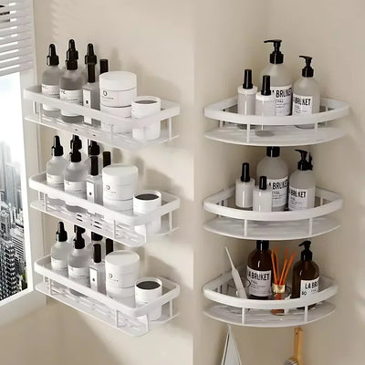 Aluminum Alloy Bathroom Shelf No Drill Storage Solution - Smarsty