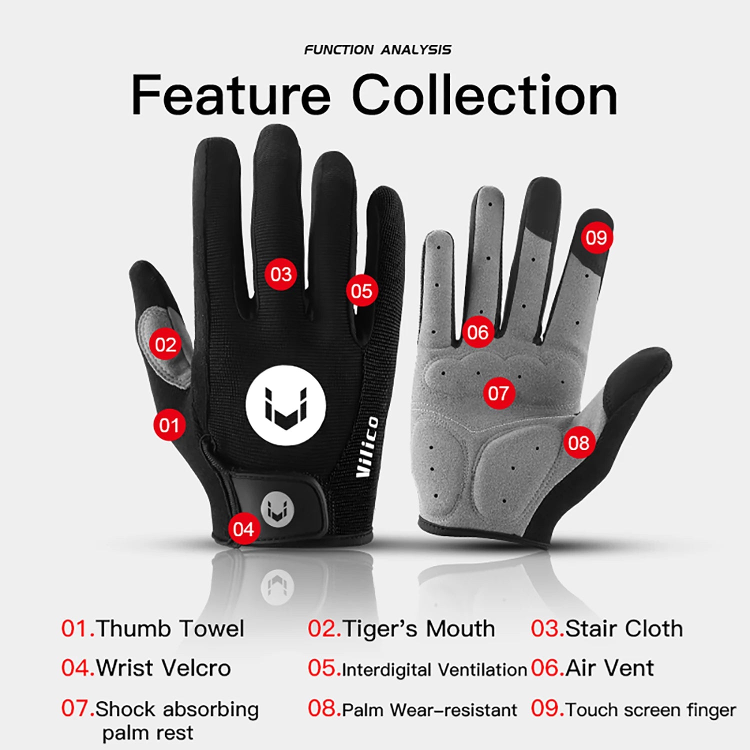 Breathable Cycling Gloves Anti Shock MTB Gloves - Smarsty