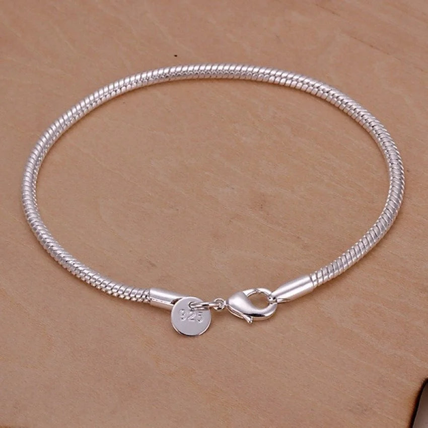 20cm Silver Snake Chain Bracelet for Stylish Women - Smarsty