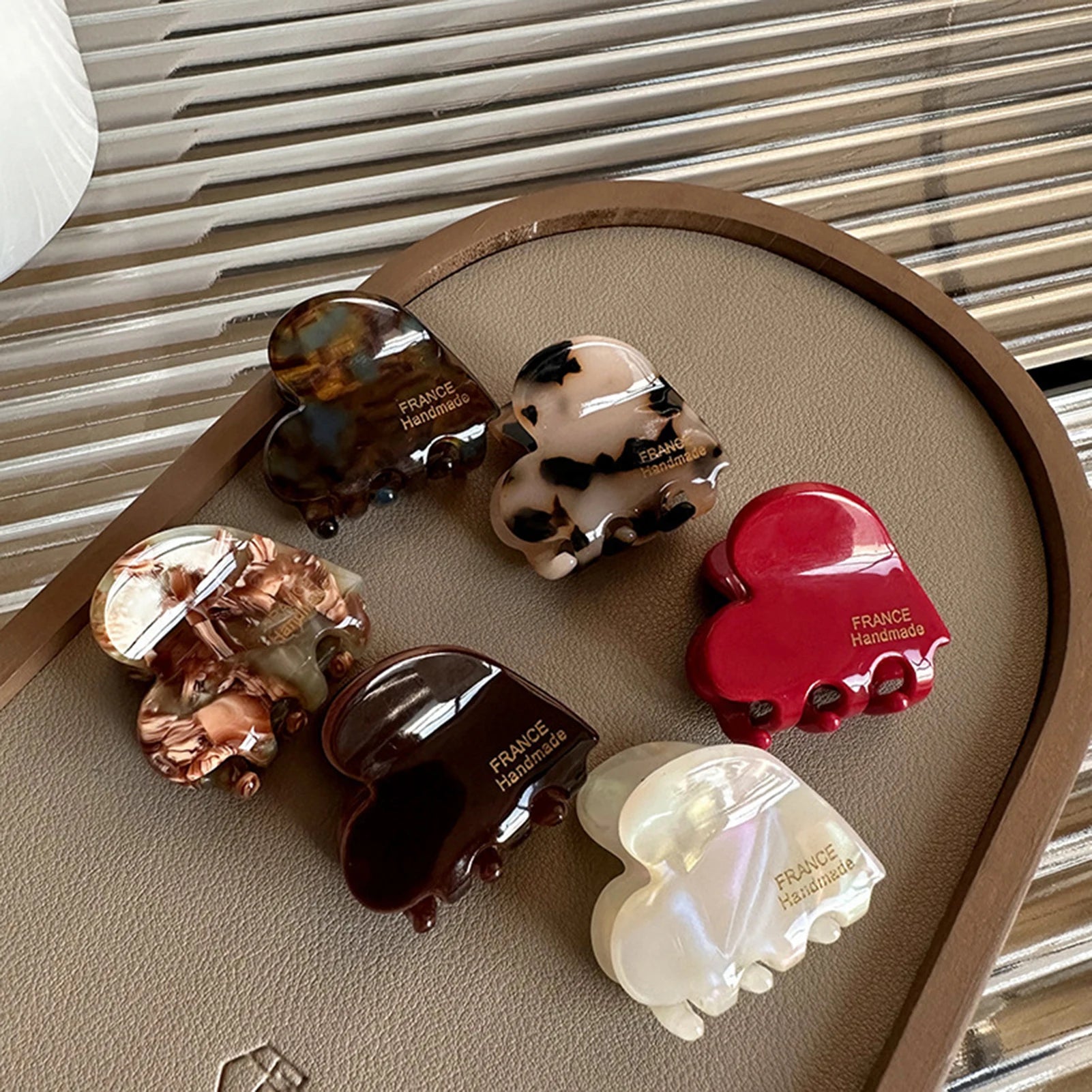 Heart Shaped Hair Claw Clip Secure Elegant Grip For Women - Smarsty