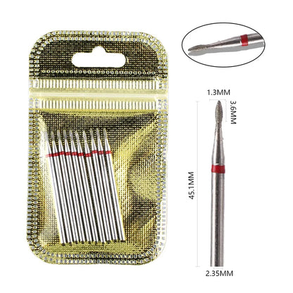 10 Piece Diamond Nail Drill Bit Set for Perfect Manicures - Smarsty