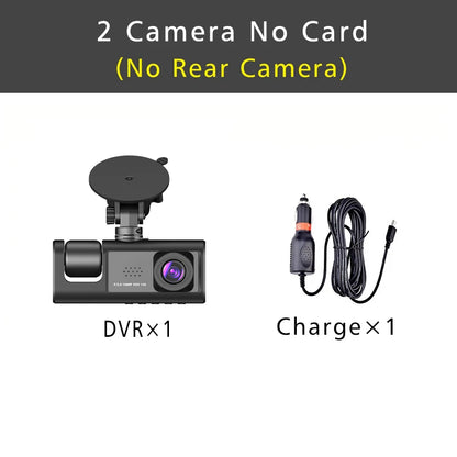 Three Channel Dash Cam 1080P With Three Lenses For Cars - Smarsty