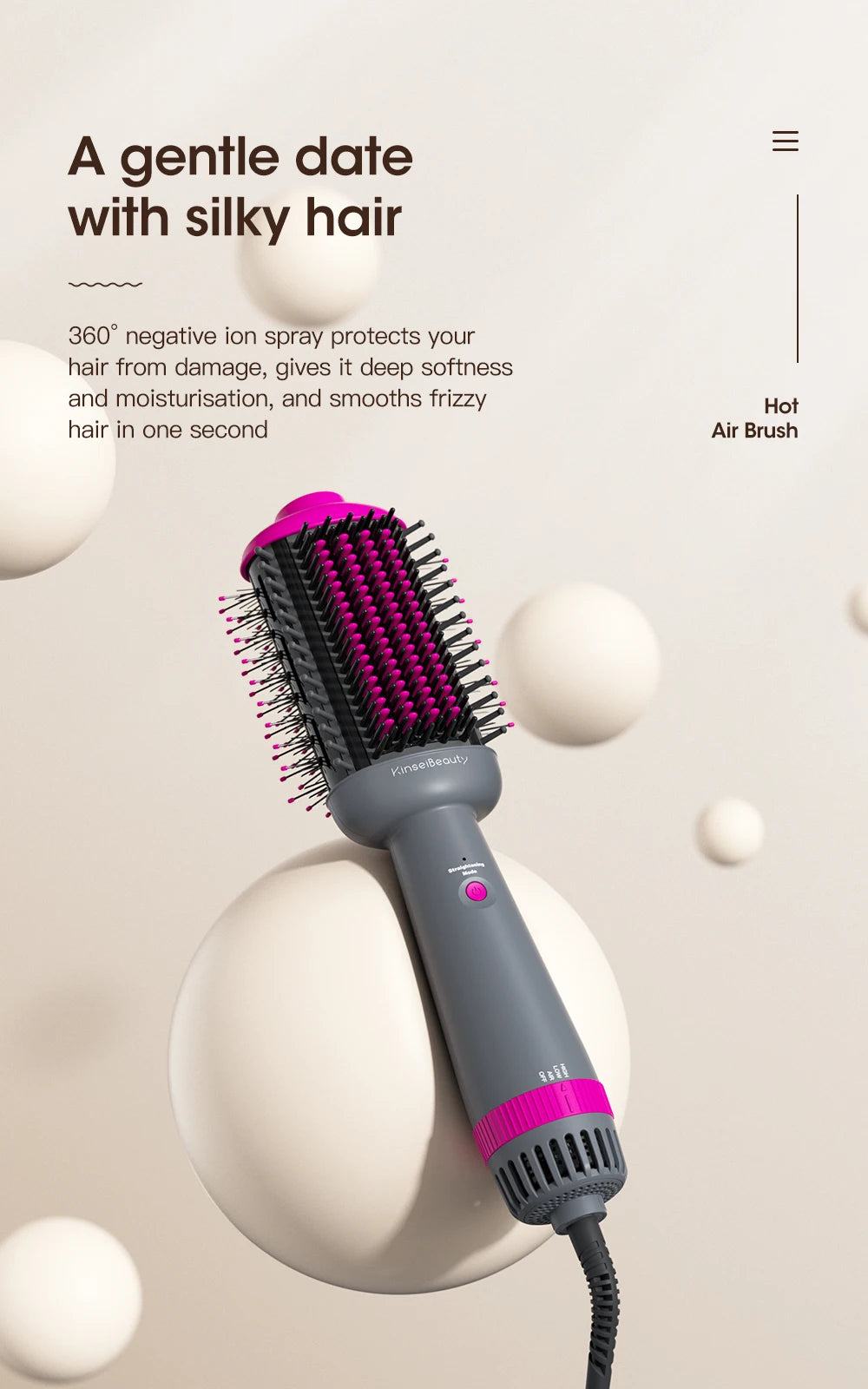 KinseiBeauty 5 In 1 Hot Air Comb Dryer - Smarsty