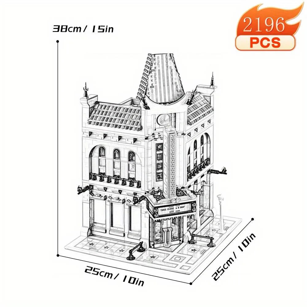 Creative Ideas Compatible 10224 King with figure Street View Building Block Hall Pet shop MOC Bank Christmas gift Adult toys