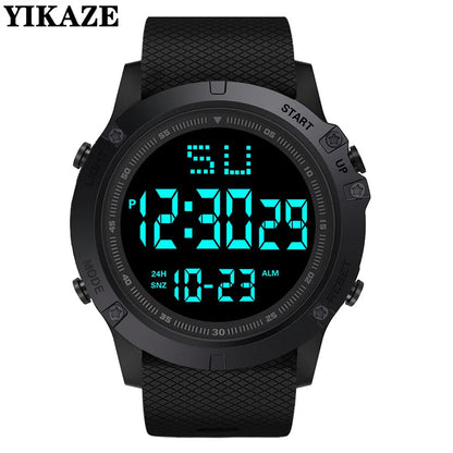 Men's Waterproof Sports Watch with LED Display and Stopwatch - Smarsty
