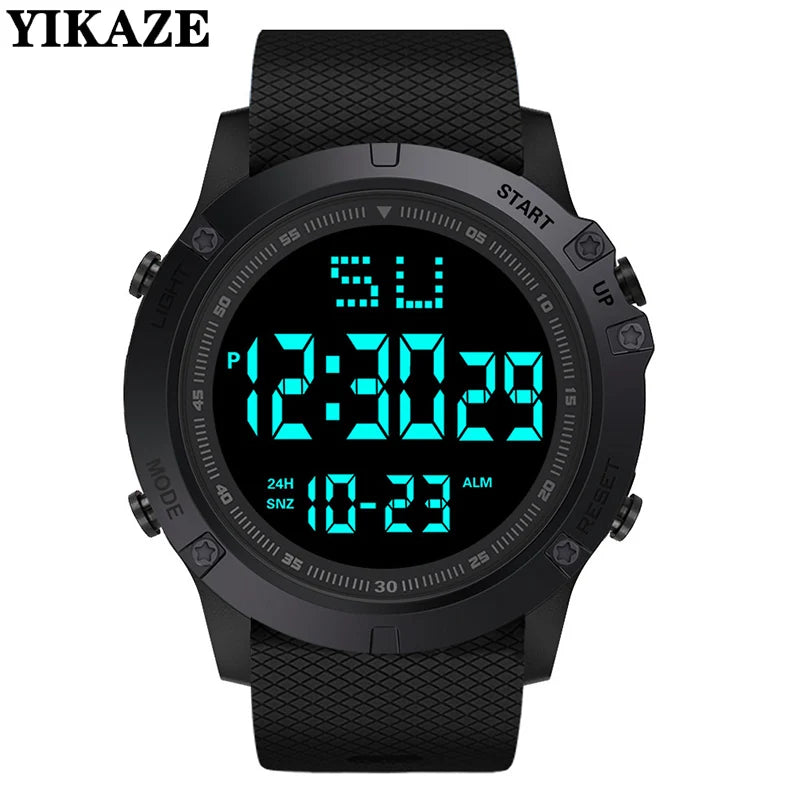 Men's Waterproof Sports Watch with LED Display and Stopwatch - Smarsty