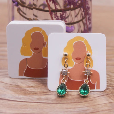 Luxury Jewelry Earring Cards Pack of 100 Pearl Powder Finish - Smarsty