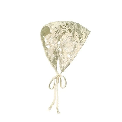 Lace Triangle Scarf Breathable Summer Crochet Headband - Smarsty
