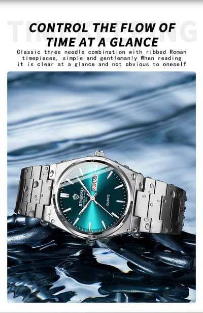 Luxury Waterproof Quartz Men's Watch with Luminous Features - Smarsty