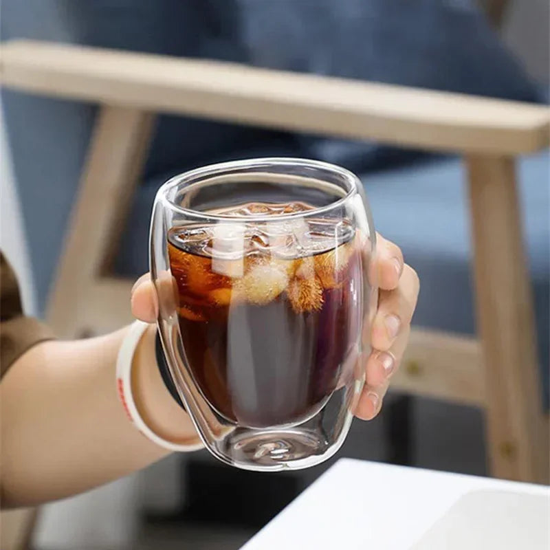 Double Wall Insulated Glass Mugs for Coffee and Tea - Smarsty