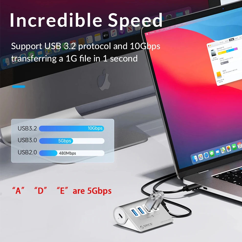 High Performance USB Docking Station With 10Gbps Hub