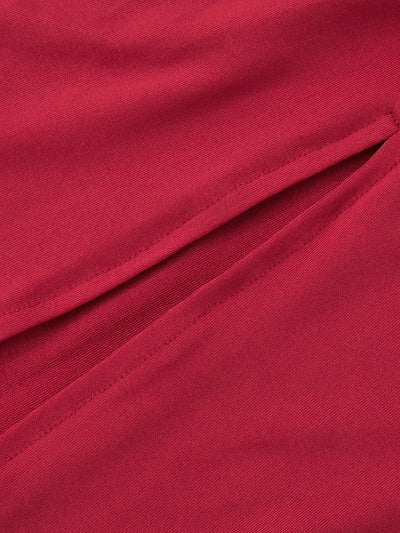 Mozision Halter Ruched Sleeveless Sexy Maxi Dress Women Gown Fashion Slim High Waist Evening Club Party Split Long Dress - Smarsty