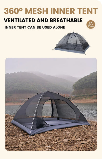 MOBI GARDEN Camping Backpacking Tent Waterproof Rainproof Hiking Silver Coated Sun Protection Easy Set Up by Smarsty
