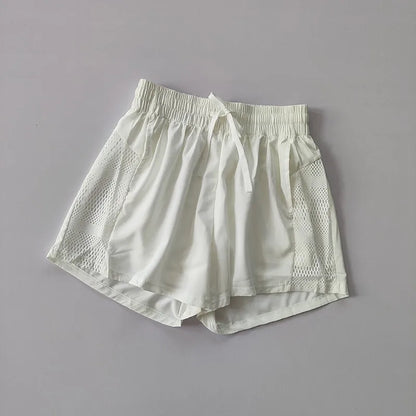 Women's Yoga Shorts High Waist Sport Fitness 2 in 1 Workout Shorts Running Pants Sports Shorts Casual Gym Quick Drying Shorts - Smarsty