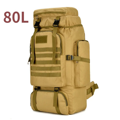 80L/100L  Mountaineering Bag Climb Bag Tactical Backpacks Large Backpack Outdoors Hiking Camping Travel Bags - Smarsty