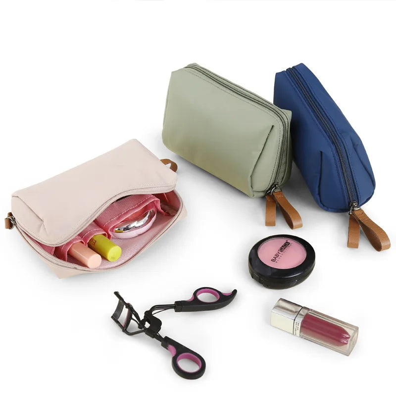 Waterproof Large Capacity Makeup Bag Multiple Colors Dacron Travel Storage Bag Partitioned Cosmetic Pouch Handbag Lipstick Pack - Smarsty