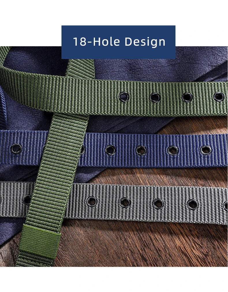 Unisex Canvas Belt Durable Outdoor Sports Pin Buckle - Smarsty