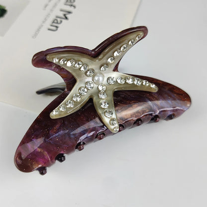 Handmade Large Sea Hair Claw Clips Acetate Beach Starfish - Smarsty