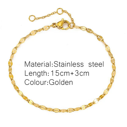 Gold Stainless Steel Twist Chain Bracelet for Women - Smarsty
