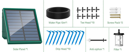 Solar Powered Automatic Drip Irrigation System for Gardens - Smarsty