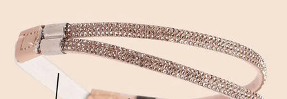 High Heels Shoes Band Anti-loose for Women Diamond Shoelaces Anti-drop Heel Straps Belt Drill Elastic Fixing Belts Rhinestone - Smarsty