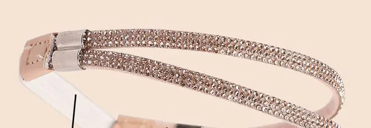 High Heels Shoes Band Anti-loose for Women Diamond Shoelaces Anti-drop Heel Straps Belt Drill Elastic Fixing Belts Rhinestone - Smarsty