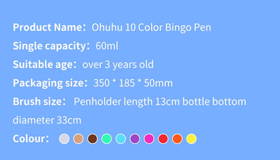Ohuhu Washable Large Dot Makers Bingo Pen Mini Graffiti Flowing Pen Washable Paint Signature Pen Watercolor Pen Painting Tools - Smarsty