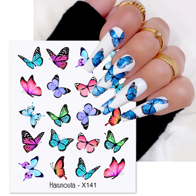3D Colorful Marble Nail Stickers for DIY Art - Smarsty
