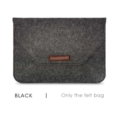 Wool Felt Laptop Sleeve 11 To 15.6 Inch With Mousepad - Smarsty